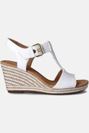 Gabor Witte Sandalen met sleehak