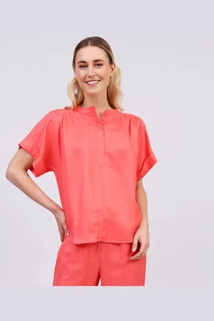 Minus Sabbi Rode Linnen blouse
