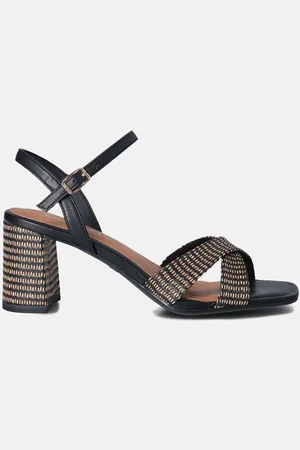 Tamaris Zwarte Sandalen met Blokhak