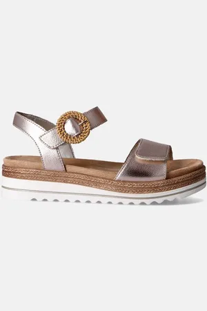 Remonte Gouden Sandalen met Sleehak