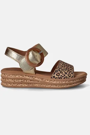 Gabor Best Fitting Gouden Sandalen met sleehak
