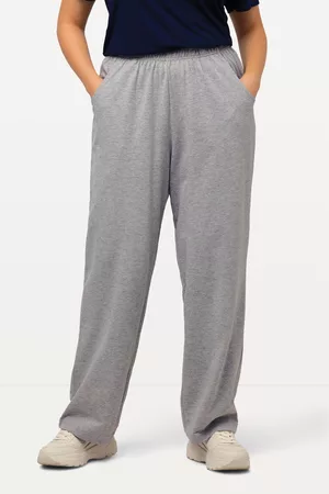 Ulla Popken Dames Lange broeken - Grote Maten Joggingbroek, Dames, grijs