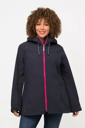Ulla Popken Dames Donsjassen - Grote Maten Hyprar Softshell Jas, Dames, blauw