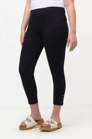 Ulla Popken Dames Leggings - Grote Maten Jersey Legging, Dames, zwart