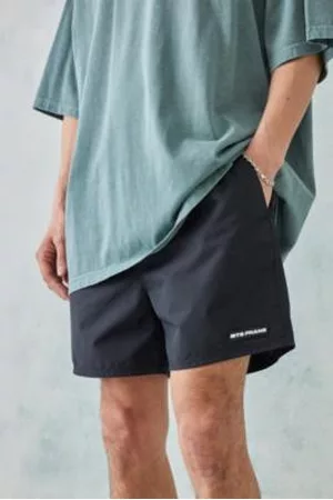 iets frans... Heren Shorts - Iets frans.Black Nylon Ripstop Swim Shorts