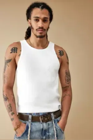 BDG Recycled Ribbed Vest taille: Large