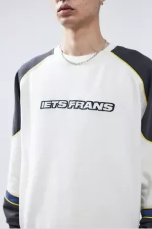 iets frans... Iets frans.- Sweatshirt à empiècements écru et noir en taille: XS