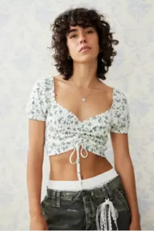 Kimchi Blue Shae Haut Floral en taille: XL