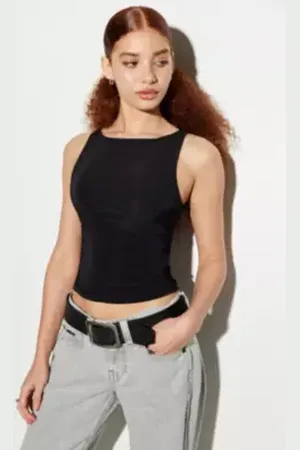 Urban Outfitters UO Lia Slinky Slash Neck Tank Top par en taille: XL