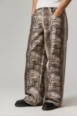 Jaded London Jeans imprimé serpent en taille: 28