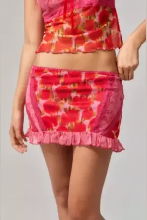 Archive At UO Archive Chez UO Arcana Rose Mini Jupe par en taille: XL