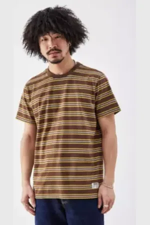 BDG T-shirt rayé marron en taille: XS