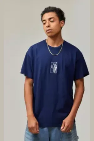 Urban Outfitters T-shirt UO Bleu Marine Tora Tigre par en taille: TTP