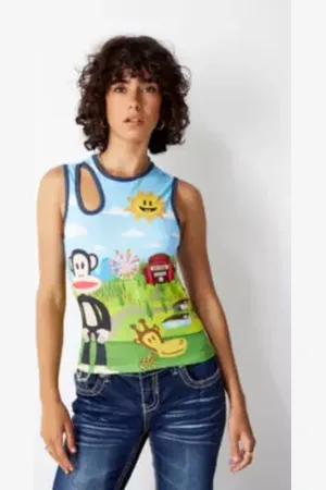 Archive At UO Archive Chez UO Paul Frank Haut Découpé par en taille: XS