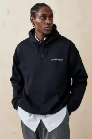 iets frans... Sweat à capuche noir brodé en taille: Medium