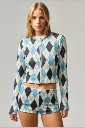 Archive At UO Archive Chez Uo Cardigan Argyle par en taille: Small