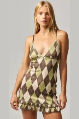 Archive At UO Archive Chez UO Danya Argyle Robe Mini par en taille: Small