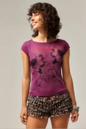 ED HARDY T-shirt bébé UO Exclusive Diamond Rose en taille: Small