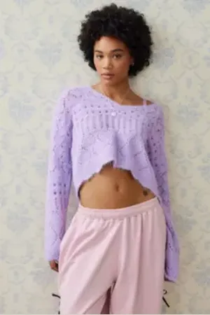 Kimchi Blue Pull à mailles ouvertes en taille: XL