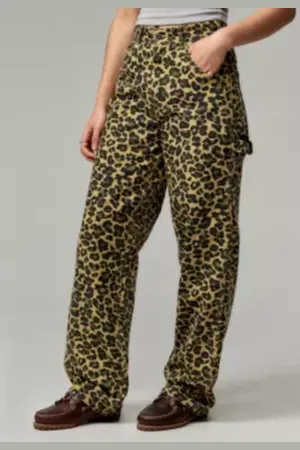 Stan Ray Pantalon de peintre à imprimé léopard Big Job en taille: 28