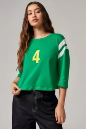 Jaded London T-shirt de baseball en taille: UK 4
