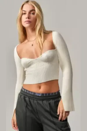 Kimchi Blue Haut en maille côtelée Juliet en taille: XL