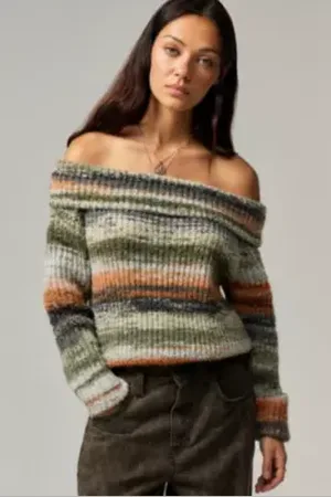 Daisy Street Pull Épaules Dénudées En Maille en taille: Small