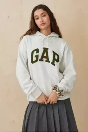 GAP Sweat à capuche archive écru en taille: Medium