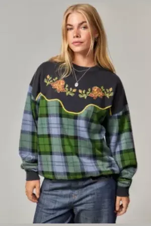 BDG Pull Western à Carreaux en taille: XS