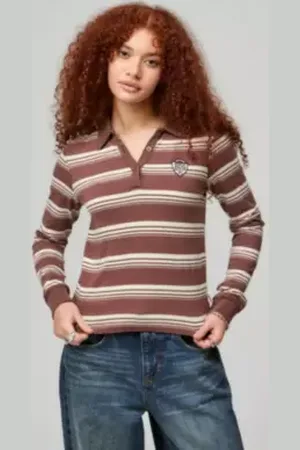 BDG Chemise de rugby à rayures en taille: XS