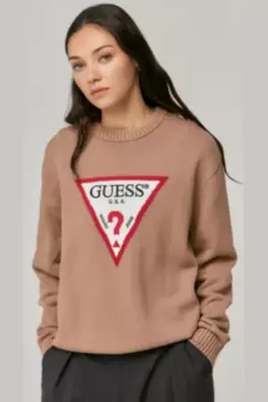 Guess Pull Tricoté Triangle Jeans en taille: XS