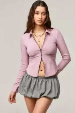 Silence + Noise Chemise à fermeture éclair Hailey taille: XL