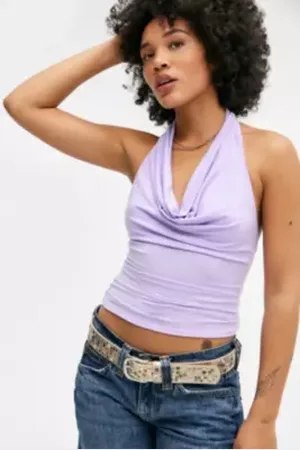 Silence + Noise Coyote Cowl Halter Top en taille: Small