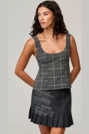 Archive At UO Archive chez UO Haut à carreaux Tennie par en taille: Medium