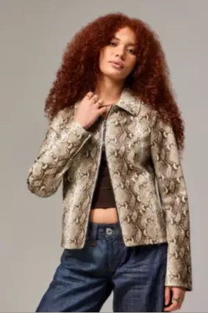 Silence + Noise Veste Ajustée Imprimé Serpent en taille: XS