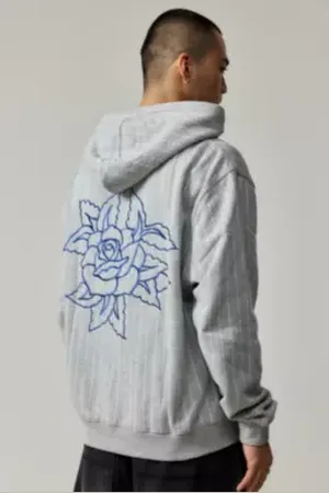 ED HARDY Sweat à capuche à rayures fines Exclusivité UO en taille: Small