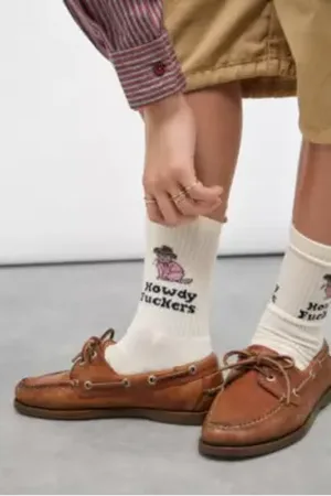 Out From Under Chaussettes de nouveauté chat Howdy F*ckers en taille: TAILLE UNIQUE