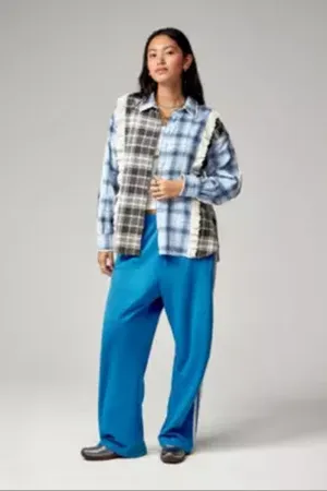Urban Chemise à volants en flanelle fabriquée à partir de chutes en taille: XS/Small