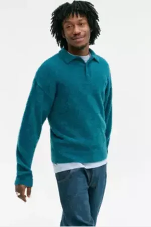 iets frans... Iets frans. Teal Eyelash Polo Shirt en taille: Small