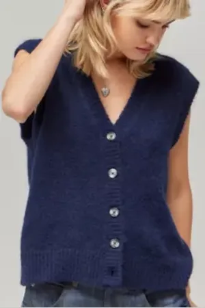 BDG Gilet en maille boutonnée en taille: XS