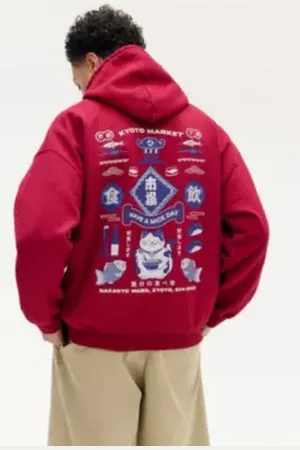 Urban Outfitters Sweat à capuche UO Kyoto Market par en taille: Medium