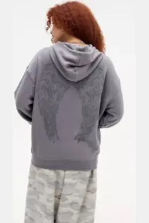 Silence + Noise Sweat à capuche zippé Dusty Wings en taille: Medium