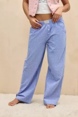 BDG Check Straight Leg Trousers en taille: Large