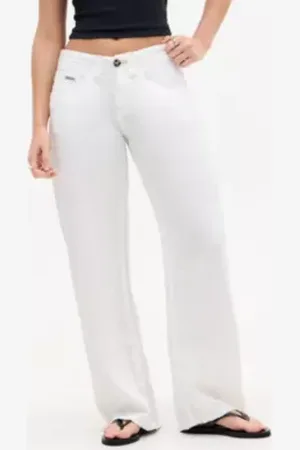 BDG Pantalons en lin taille basse Kayla en taille: Large