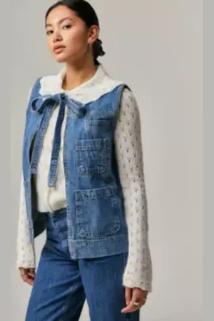 Damson Madder Gilet en Denim Milly en taille: UK 10