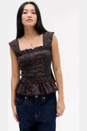 Damson Madder Débardeur Tish Léopard Foncé en taille: UK 12