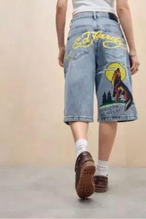ED HARDY Né Sauvage Hurler Jorts en taille: Medium
