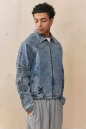 ED HARDY Veste en jean délavé clair Exclusivité UO en taille: Small