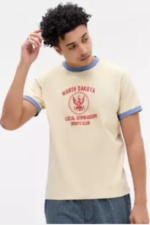 Urban Outfitters T-shirt à manches contrastantes UO Ecru Dakota du Nord par en taille: Medium