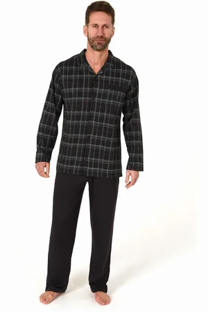 Normann Heren doorknoop pyjama Trend 71284 - - 3XL/58